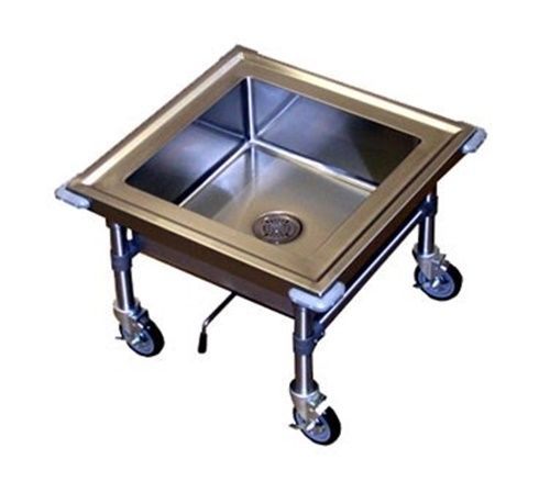 John Boos PB-SOSINK24-20H Soak Sink mobile 24&#034; x 24&#034; x 8&#034; deep sink compartment