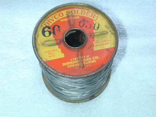 vintage Divco Rosin core solder  for electrical &amp; radio work requires only heat