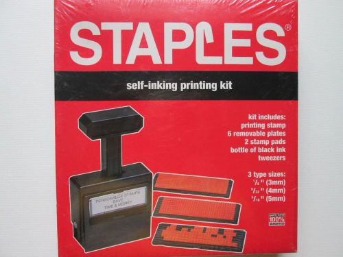 New Staples Self-Inking Printing Kit #10655