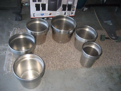 LOT OF 6 BLOOMFIELD MGST-8-1/2 STAINLESS STEELl 10.5 Qt. Vegetable Inset