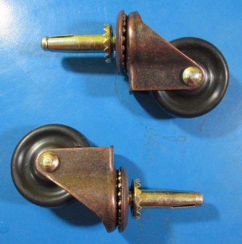 1-5/8&#034; stem rubber wheel caster #882-2108 pack contains (2) wheels for sale