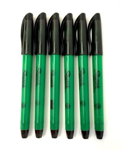 Lot of 6 new green sharpie accent highlighters - smear free - free shipping!! for sale