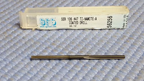 Solid Carbide  SGS Drill Bit  0.0785&#034;  , 140 Degree 1-3/4&#034; AlTiN Straight Flute