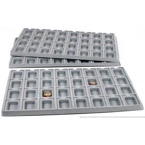 Earring Tray Insert 32 Slot Puff Cards white  Flock 3pc (white color only)