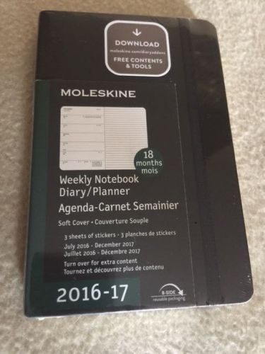 Moleskine 2016-2017 18M Weekly Planner POCKET Moleskine Calendar SOFT BLACK 3441