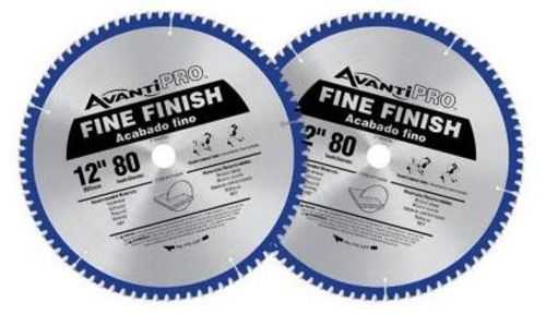 Avanti Pro 12 in x 80 Tooth Fine Finish Saw Blade 2 Pack