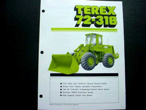 Terex 72-31B &amp; 72-51B Wheel Loader Literature