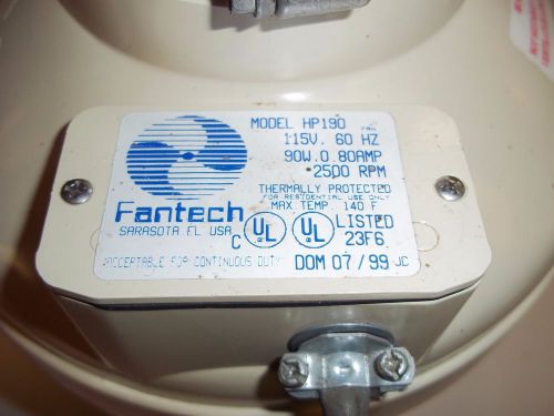 Fantech Radon Fan Model HP 190