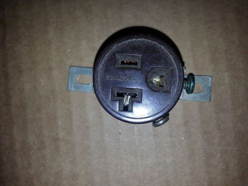 P&amp;S - 20 Amp Single Receptacle - Brown - Old Style (Opened)