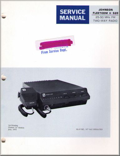 Johnson Service Manual FLEETCOM II 520 25-50 MHz