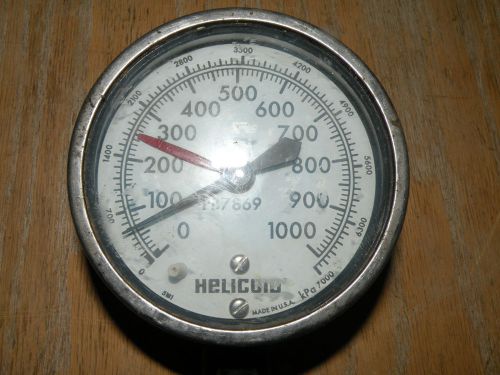 Helicoid PB7869 3-1/2 1000 PSI Pressure Gauge
