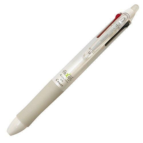 Pilot Frixion Ball Knock 4-Color Gel Ink Multi-Pen, White LKFB-80EF-W From Japan