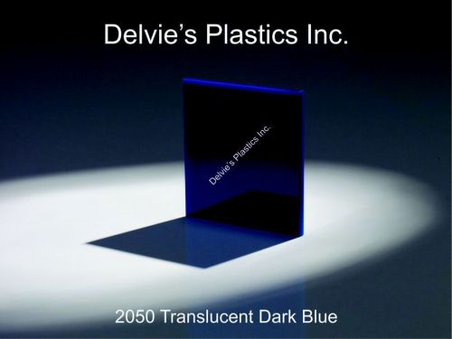 5 sheets 1/4&#034; 2050 translucent blue cell cast acrylic sheet  12&#034; x 12&#034; for sale
