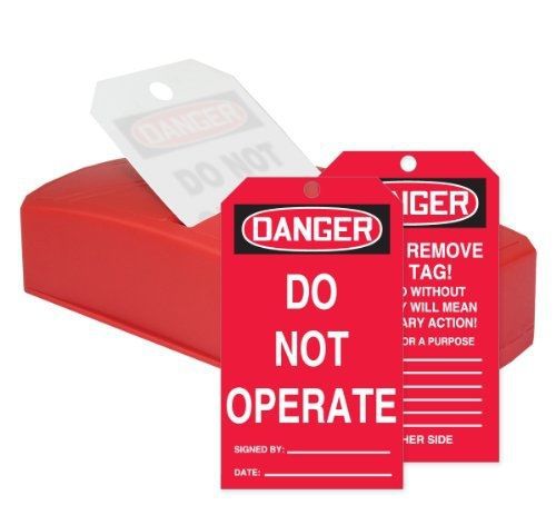 Accuform Signs TDR164 QuickTags Safety Tag Dispenser, 8&#034; Length x 4&#034; Width, x