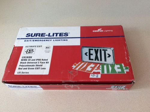 COOPER LIGHTING-SURE LIGHTS-EXIT AND EMERGENCY LIGHTING-EXIT SIGN-RED