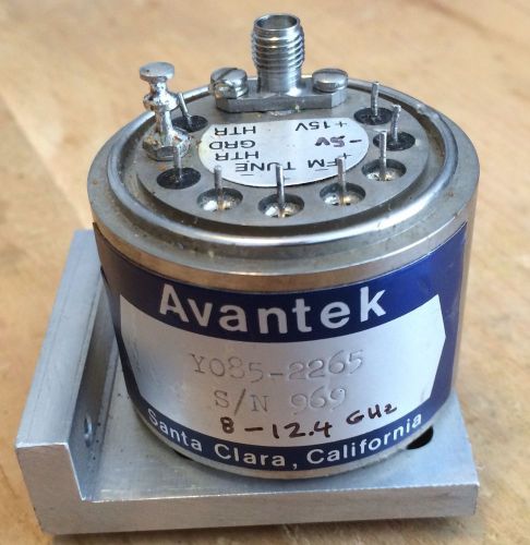 Avantek YIG Oscillator 8 to 12.4 GHz YO85-2265 tested