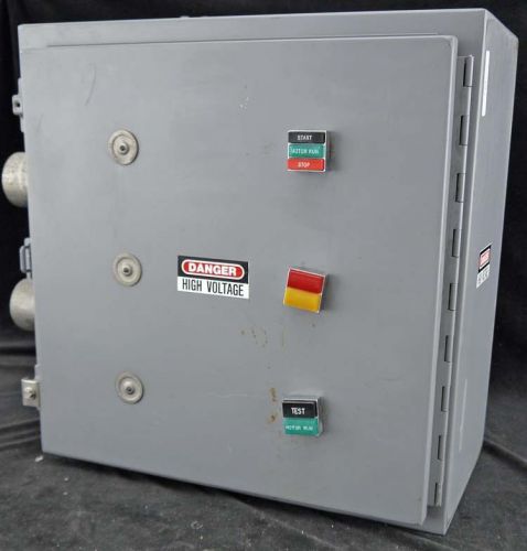 Electromate 12/13 20x20x12 high voltage electrical mechanical pump enclosure for sale