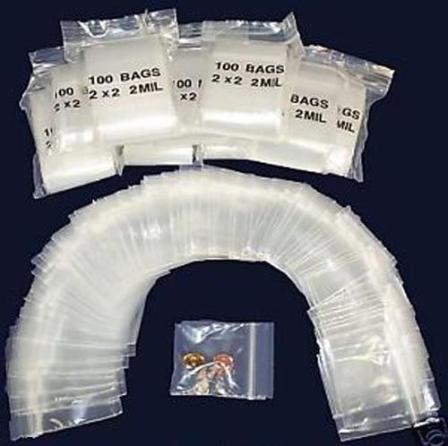 1000 zipper bag plastic baggies ziplock 2&#034;x 2&#034; for sale
