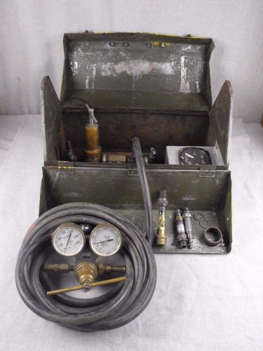 Vintage compression checker victor brass pressure gauges steampunk us navy for sale
