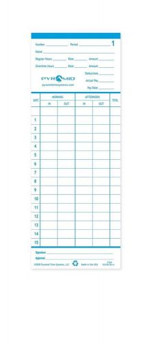 Pyramid 42426  Genuine Time Cards for 2400 and AT-2400 Time Clocks (Pack of 1...