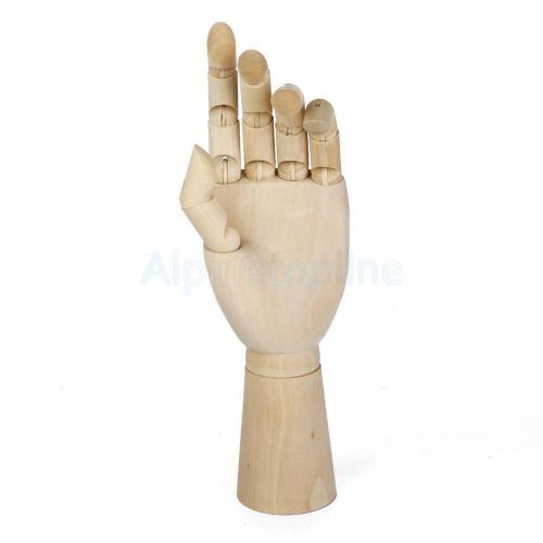 Wooden left hand body artists model jointed articulated wood sculpture 11&#034; for sale