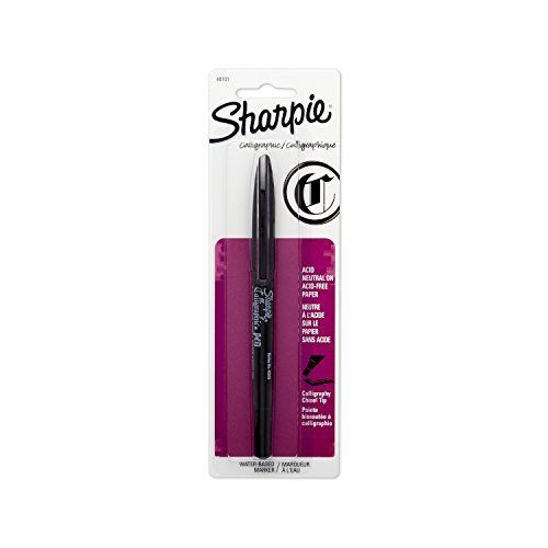 Sharpie calligraphic water based markers, 1 black marker (40101sh) for sale