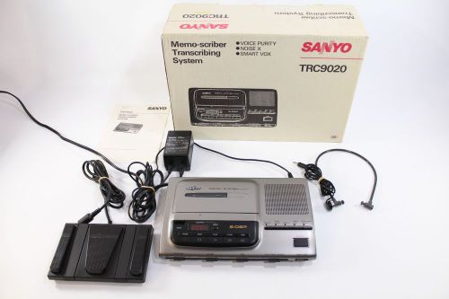 Sanyo TRC9020 Cassette Transcriber Complete in box w/ pedal headphones TRC 9020