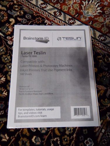 10 mil Teslin SP1000TS 8.5&#034;x11&#034; Letter 100 sheets