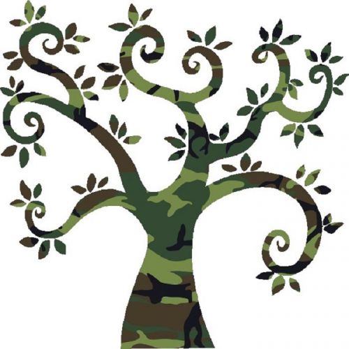 30 Custom Green Camo Tree Personalized Address Labels