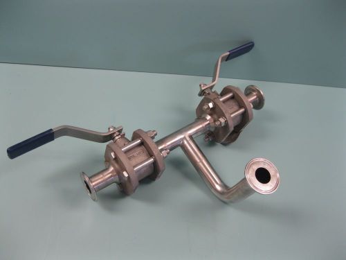 1&#034; pbm ss sanitary sih-34-bwte3 ball valve assembly h9 (2053) for sale