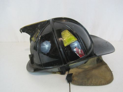 Cairns Firefighter Black Helmet Turnout Bunker Gear Model 1010 w/Eagle (H501)