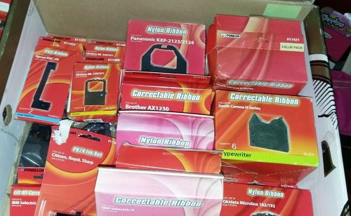 wholesale lot of misc printer, typewriter, and cash register ribbons
