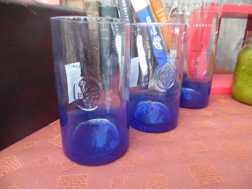 Blue Ciroc Bottles Upcycled Tumblers Groomsman Gift Mancave Cut Saloon Pair(2)