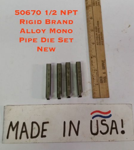 50670 1/2 npt ridgid brand alloy mono pipe die insert set new for sale