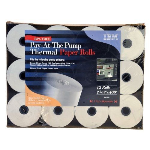 Ibm pay-at-the pump thermal paper rolls - 12 ct. for sale