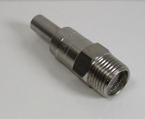 Stingy 1721-180 A SIL.INSRT Wet Feeder Nipple 1/2&#034; Thread Stainless Steel