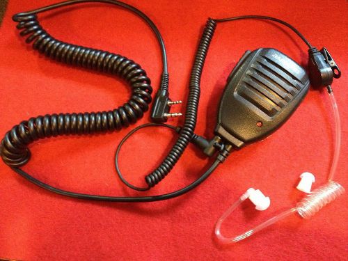 SPEAKER MIC &amp; CLEAR SECURITY STYLE HEADSET FOR BAOFENG KENWOOD WOUXUN LINTON