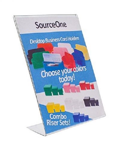 New source one 8.5x11&#034; slant back thick acrylic sign holder ad frame, clear for sale