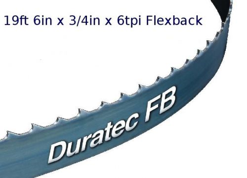 234&#034; inch (19&#039; 6&#034;) x 3/4&#034;  x 6t starrett flexback band saw blade usa made! for sale
