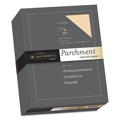 Parchment Specialty Paper, Copper, 24lb, 8 1/2 x 11, 500 Sheets