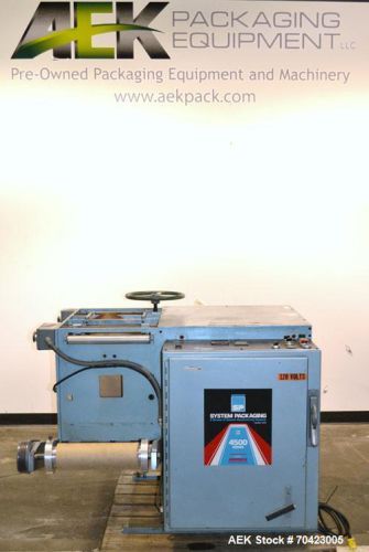 Used- systems packaging model 4500-12 vertical double web cold seal packaging ma for sale