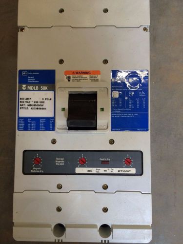 Cutler Hammer Industrial Circuit Breaker MDLB3800W - 800 AMP, 600 Volt, 3 Pole