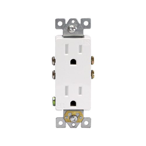 50PK Decorator TR Outlets Tamper Resistant 15A Duplex Receptacle Safety Plug