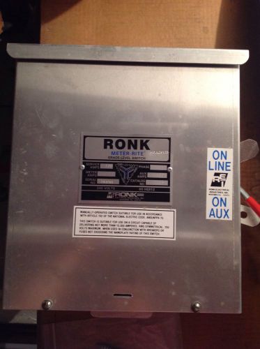 RONK / METER RITE #7103 DPDT GROUND LEVEL ELECTRIC METER SWITCH