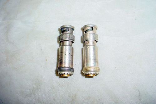 Two UHF to BNC (M) Diode Detector Connectors w/ 1N21B Diodes Ham Radio