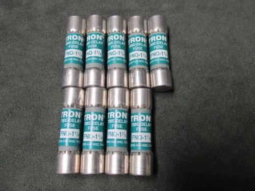 New nos lot of (9) bussmann fusetron fnq-1-1/4 fuses for sale