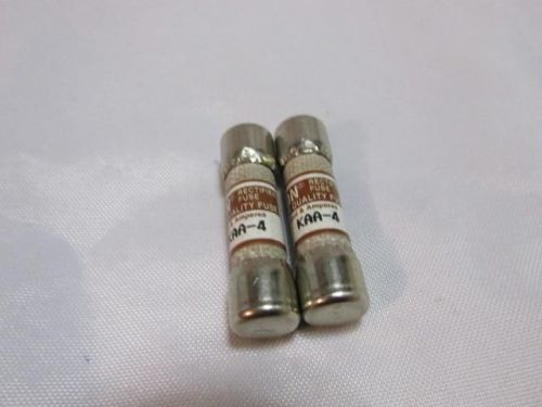 NEW NOS Lot of (2) Fusetron Tron KAA-4 4A 130V Rectifier Fuses