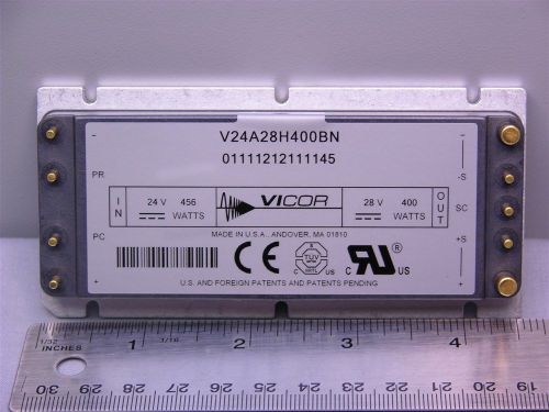 1 Vicor V24A28H400BN 24V 456W In, 28V 400W Out, Maxi DC-DC Converter Module