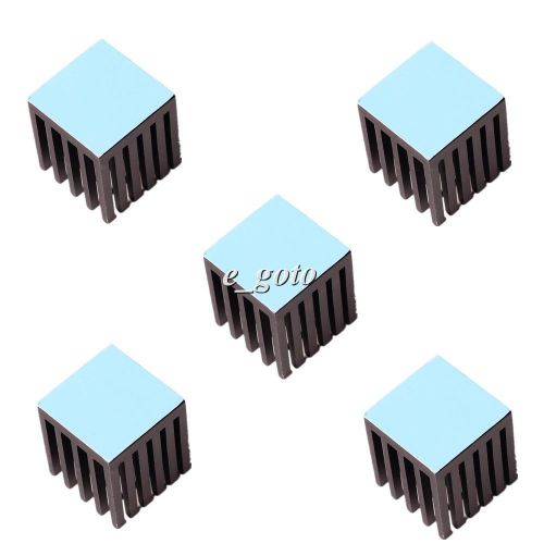 5pcs ic heat sink aluminum 22x22x25mm 22*22*25mm cooling fin 3m8810 adhesive for sale