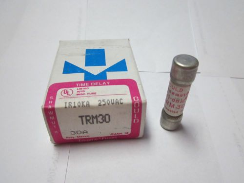 Lot of 10 gould shawmut tri-onic trm30 trm-30 fuse new in box for sale